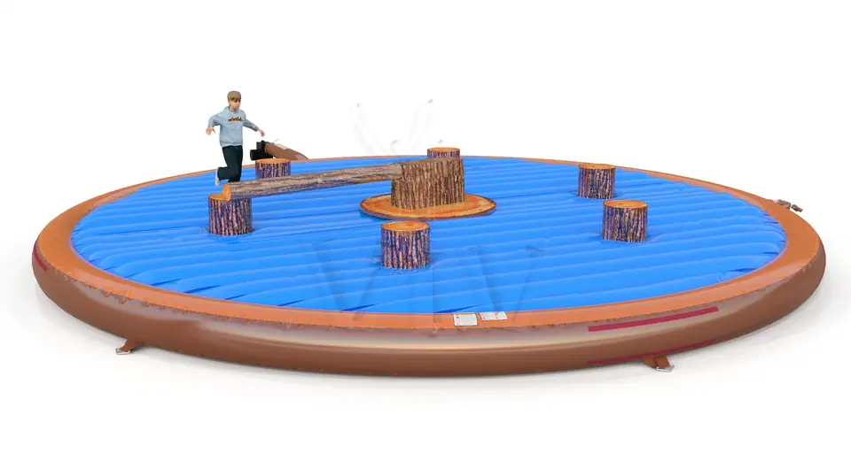 Broom for 6 people wood commercial mechanical broom attraction