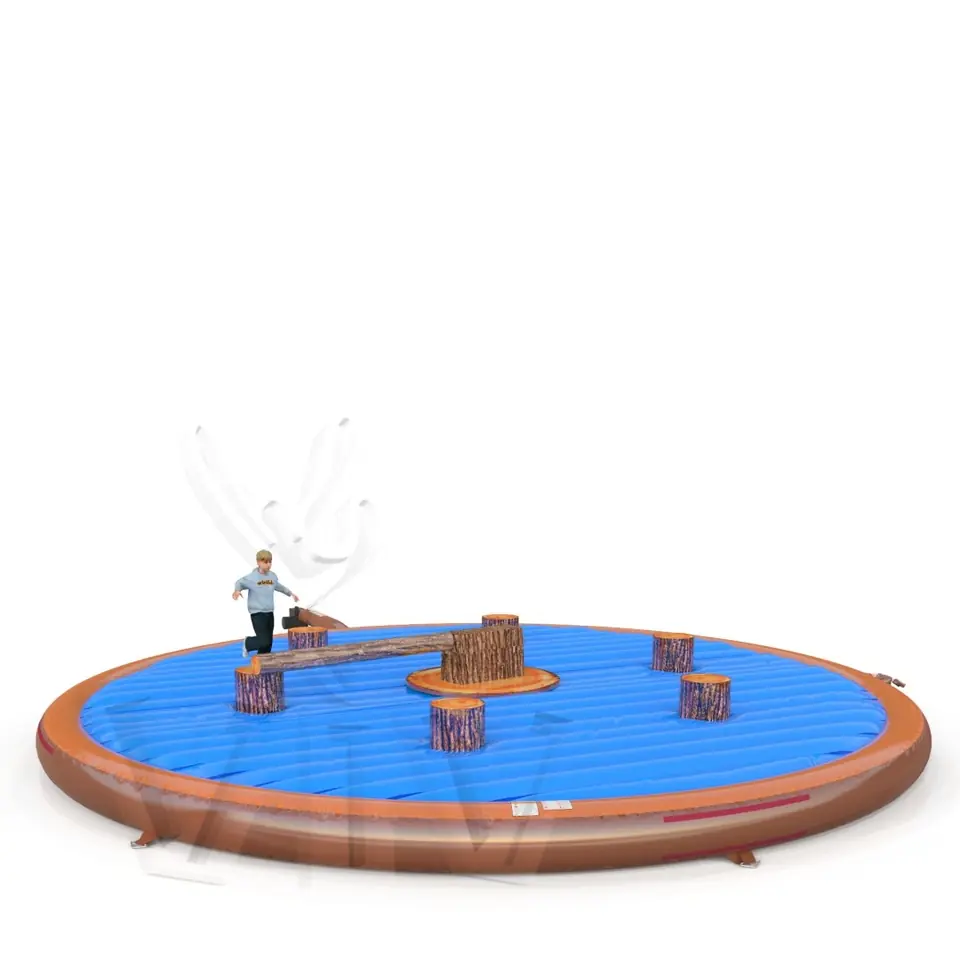 Broom for 6 people wood commercial mechanical broom attraction