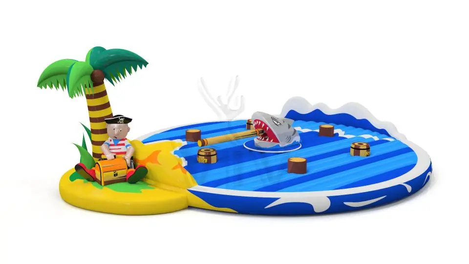 Broom Pirate with Treasure Single - set - Collection Pirate commercial mechanical broom attraction