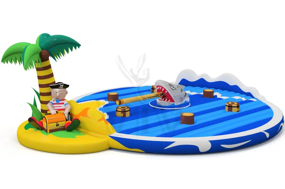 Broom Pirate with Treasure Single - set - Collection Pirate commercial mechanical broom attraction