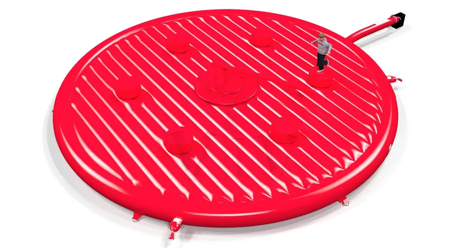 Broom Red Single - set commercial mechanical broom attraction