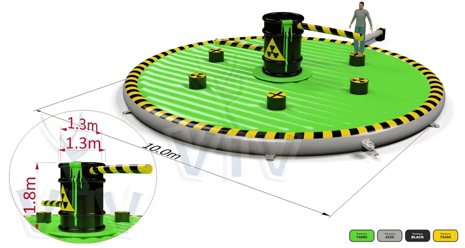 Broom Toxic Waste Double - set commercial mechanical broom attraction