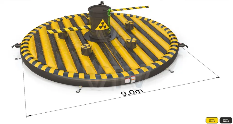 Double Broom Radioactive Waste commercial mechanical broom attraction
