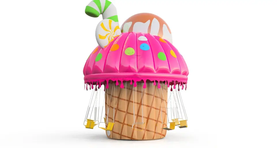 Inflatable roof for Carousel Confectionery commercial mechanical carousel attraction