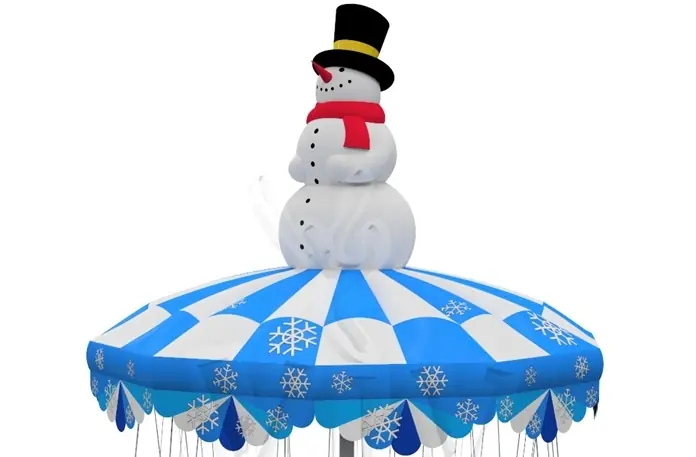 Inflatable roof for Carousel Snowman (with blower and accessories) - NEW TYPE commercial mechanical carousel attraction