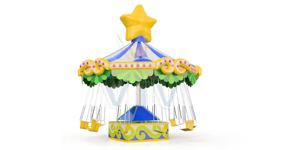 Inflatable roof for carousel Star (with blower and accessories) commercial mechanical carousel attraction