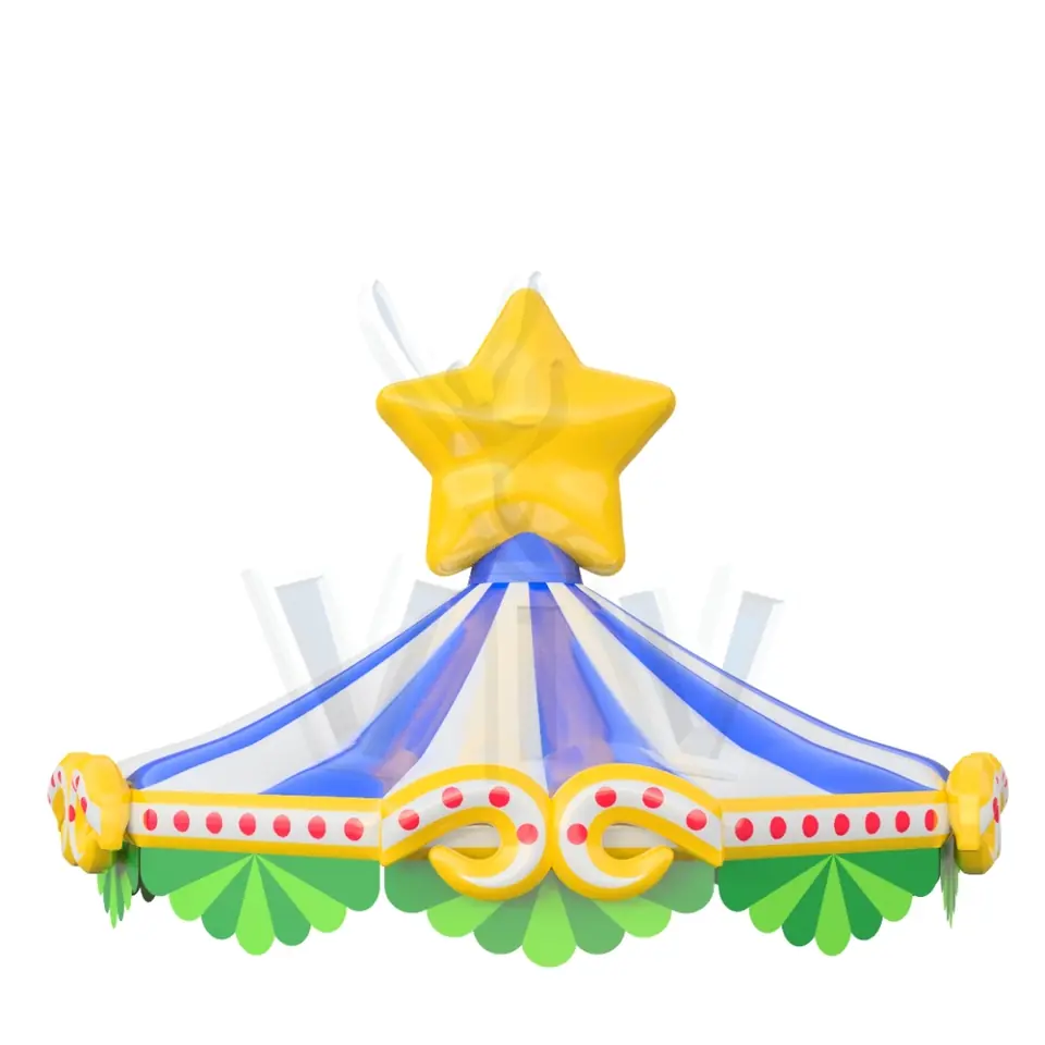 Inflatable roof for carousel Star (with blower and accessories) commercial mechanical carousel attraction