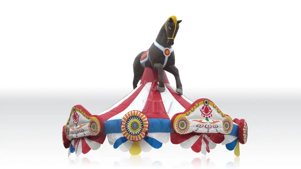 Inflatable roof for carousel with Horse (with accessories) - NEW TYPE commercial mechanical carousel attraction