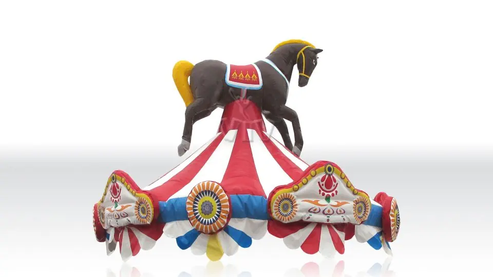 Inflatable roof for carousel with Horse (with accessories) - NEW TYPE commercial mechanical carousel attraction