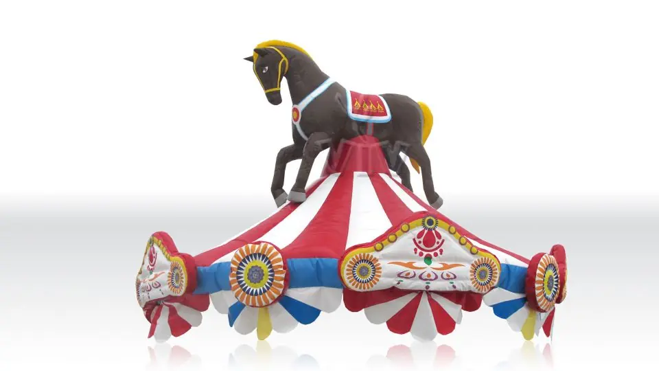Inflatable roof for carousel with Horse (with accessories) - NEW TYPE commercial mechanical carousel attraction