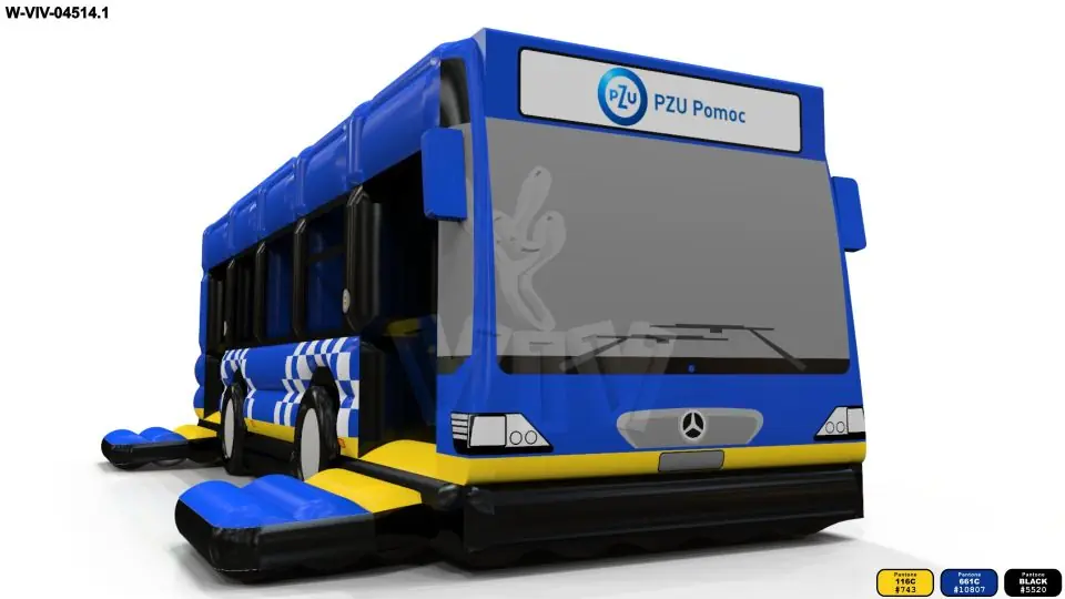 Active Autobus PZU POMOC commercial custom inflatable
