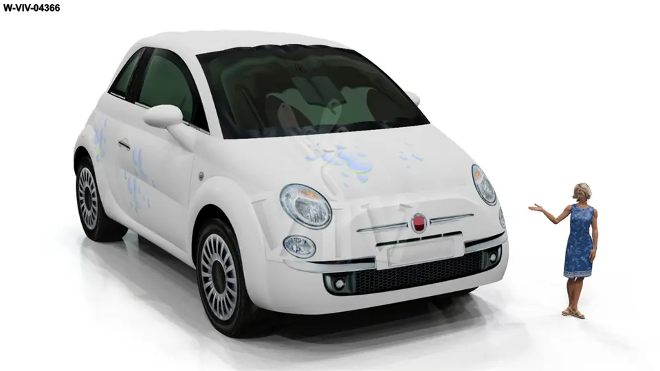 Auto Fiat 500 8.1 x 4.2 x 3.5 m commercial custom inflatable