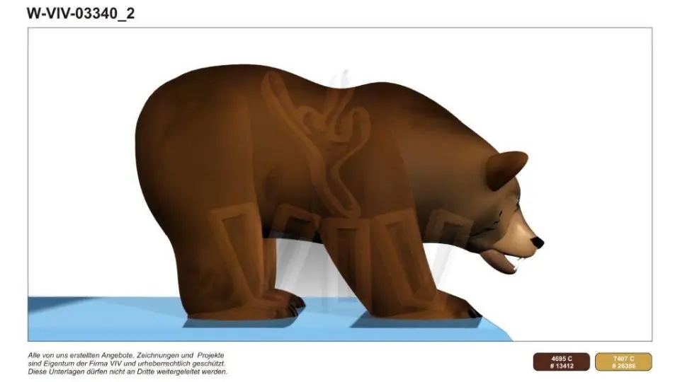 Bear figure commercial custom inflatable