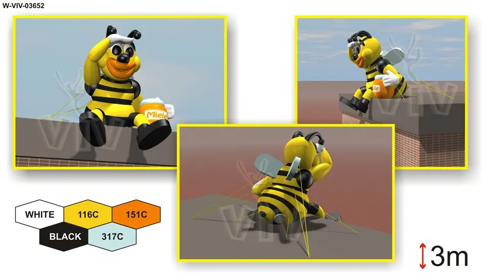 Bee 3 m commercial custom inflatable