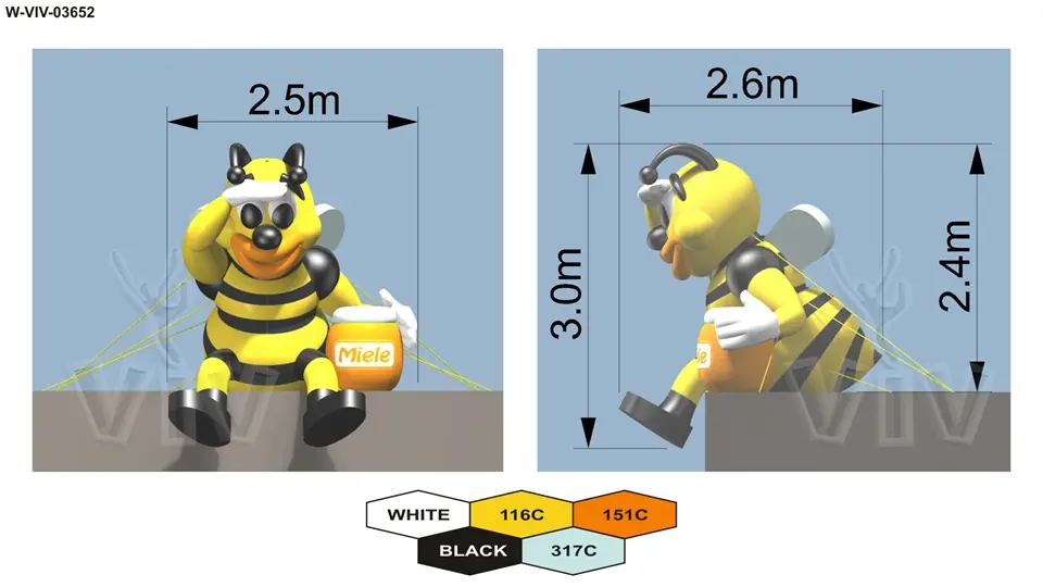 Bee 3 m commercial custom inflatable