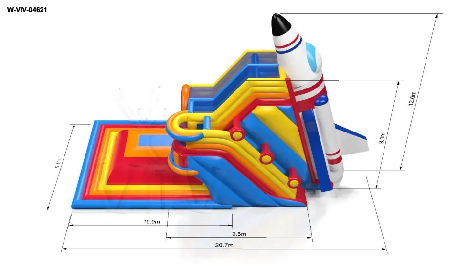 Catapult Big Jump with rocket commercial custom inflatable