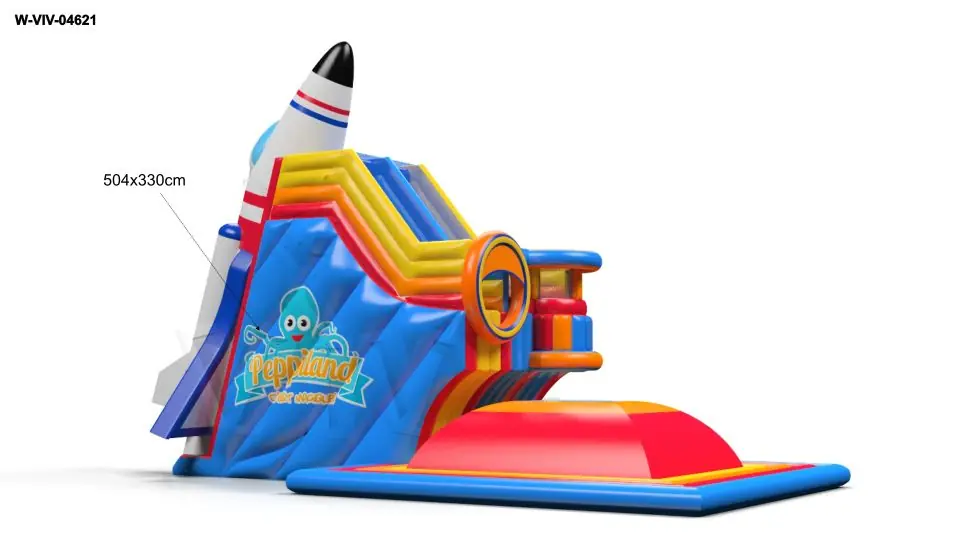 Catapult Big Jump with rocket commercial custom inflatable