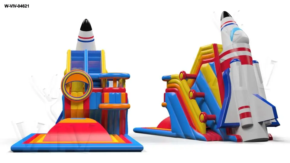 Catapult Big Jump with rocket commercial custom inflatable