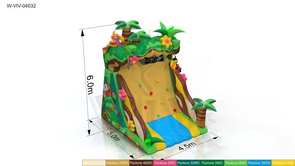Climbing mountain Jungle 5 x 4.5 x 6 m commercial custom inflatable