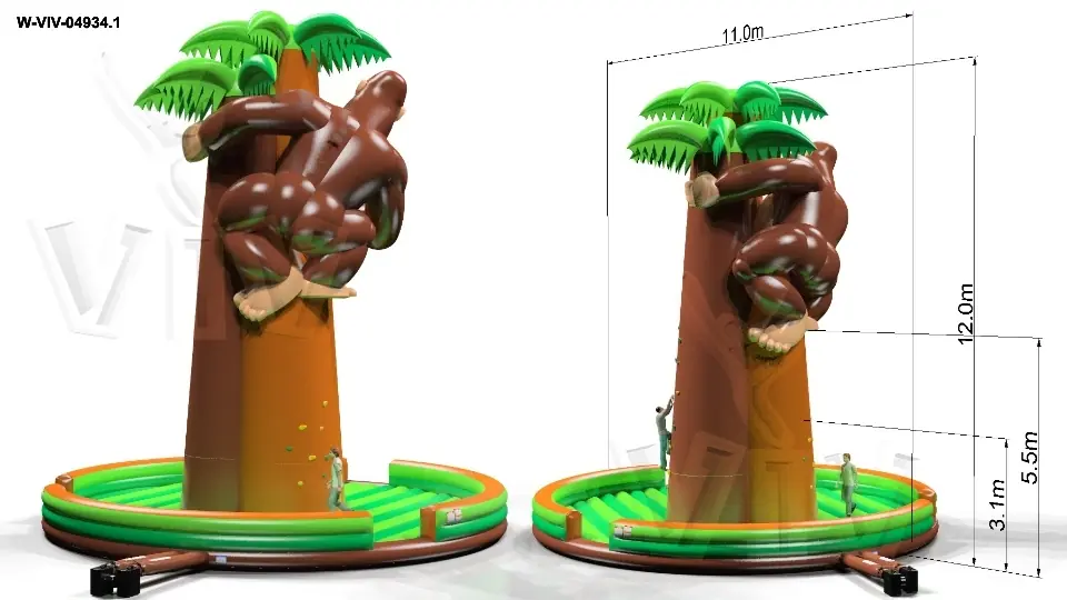 Climbing mountain King Kong 11.0 x 11.0 x 12.0 m commercial custom inflatable