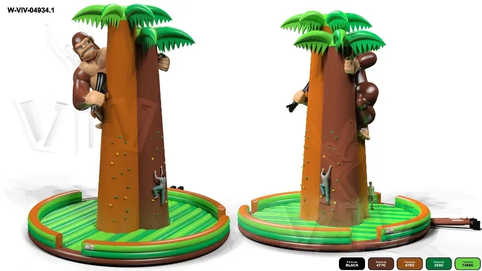 Climbing mountain King Kong 11.0 x 11.0 x 12.0 m commercial custom inflatable