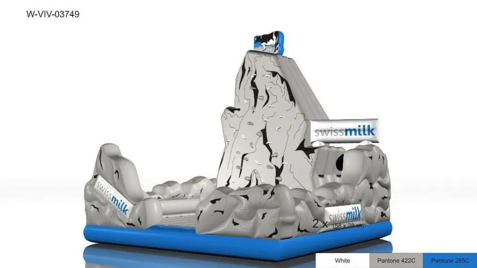 Climbing mountain with cow commercial custom inflatable