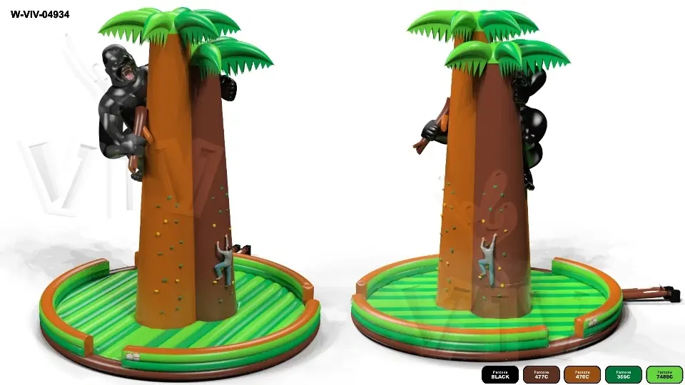 Climbing mountain with Gorilla 11.0 x 11.0 x 12.0 m commercial custom inflatable