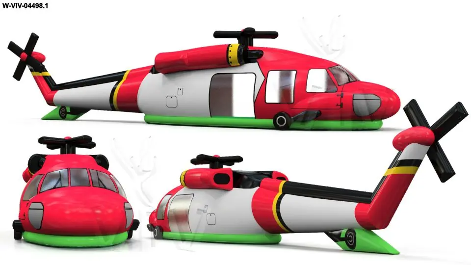 Dummy helicopter 21.6 m commercial custom inflatable