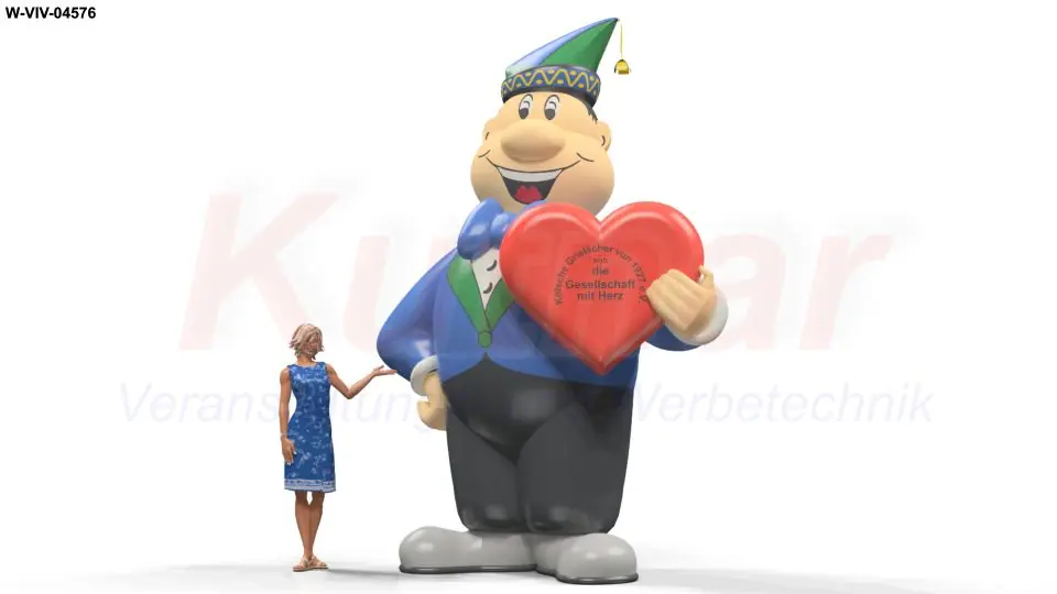 Figure with heart commercial custom inflatable