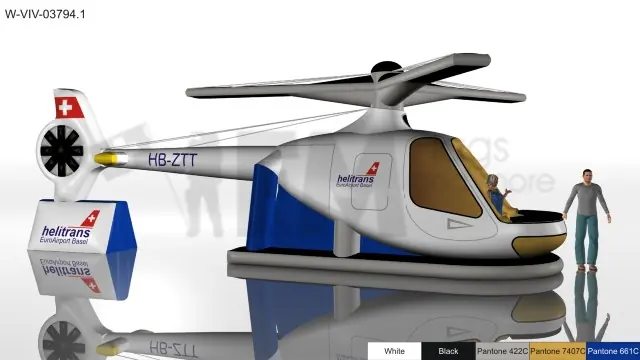 Helicopter with a realistic outer layer commercial custom inflatable