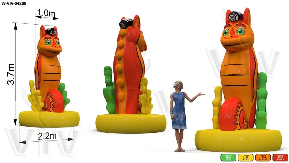 Horse 3.7 m commercial custom inflatable