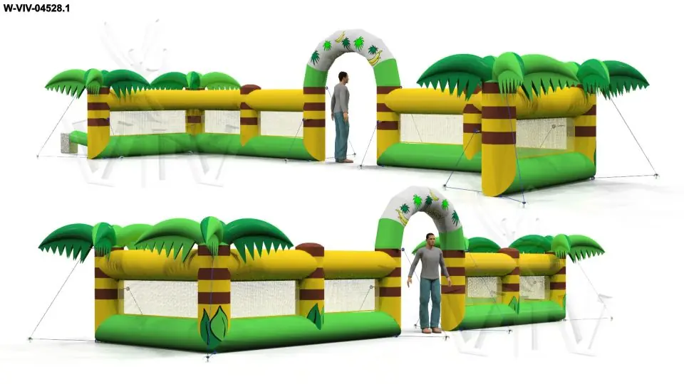Inflatable fence open commercial custom inflatable