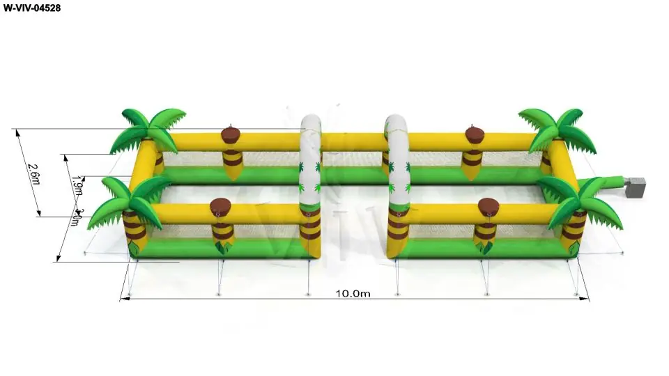 Inflatable fence commercial custom inflatable