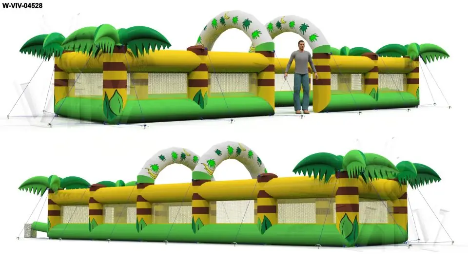 Inflatable fence commercial custom inflatable