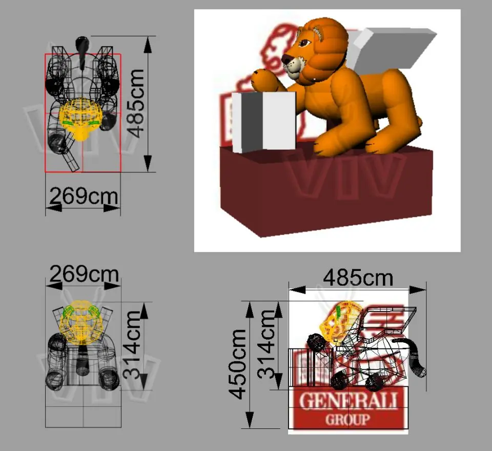 Inflatable Generali logo commercial custom inflatable
