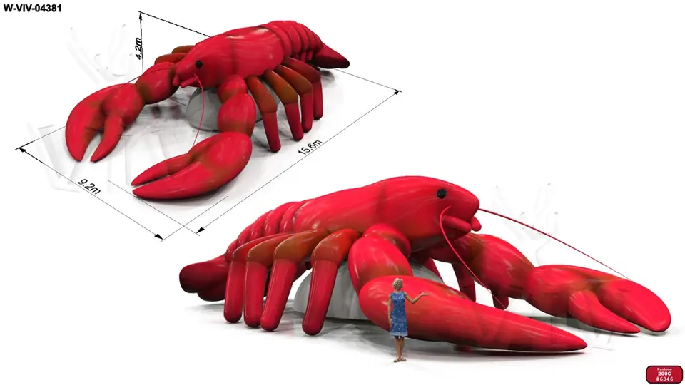 Lobster 15.6 x 9.2 x 4.2 m commercial custom inflatable