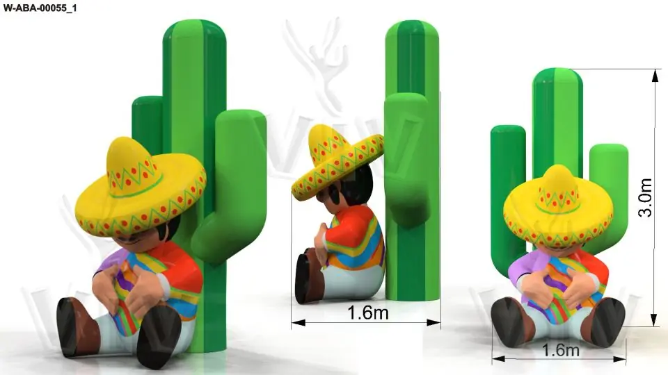 Mexican cactus 3 m commercial custom inflatable