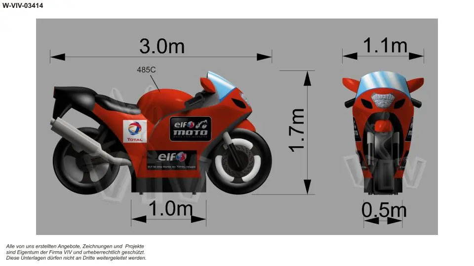 Motorcycle figure commercial custom inflatable