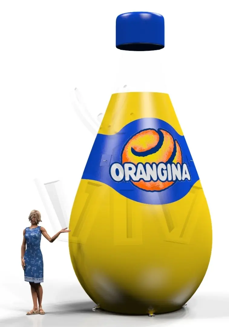 Orangina Bottle 5 m commercial custom inflatable