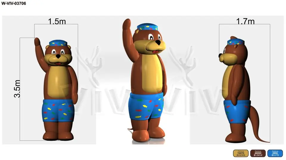 Otter figure commercial custom inflatable