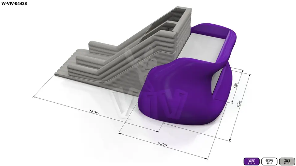 Platform 11.7 x 9.3 x 7.3 m commercial custom inflatable