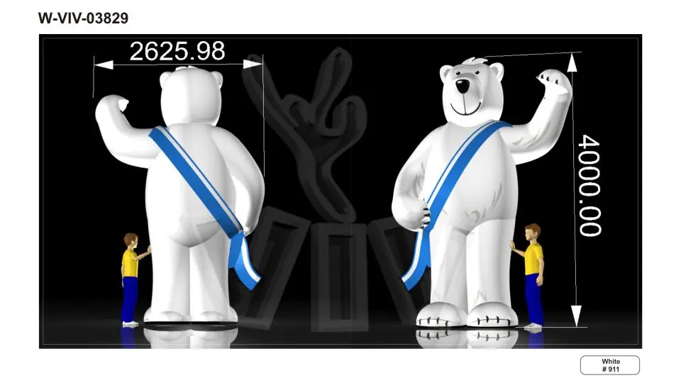 Polar bear commercial custom inflatable