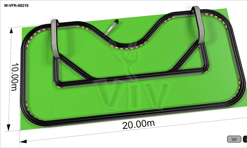 Scooter racecourse 20 x 10 m commercial custom inflatable