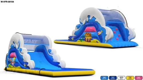 Sliede Water 13.9 x 3.5 x 5 m commercial custom inflatable