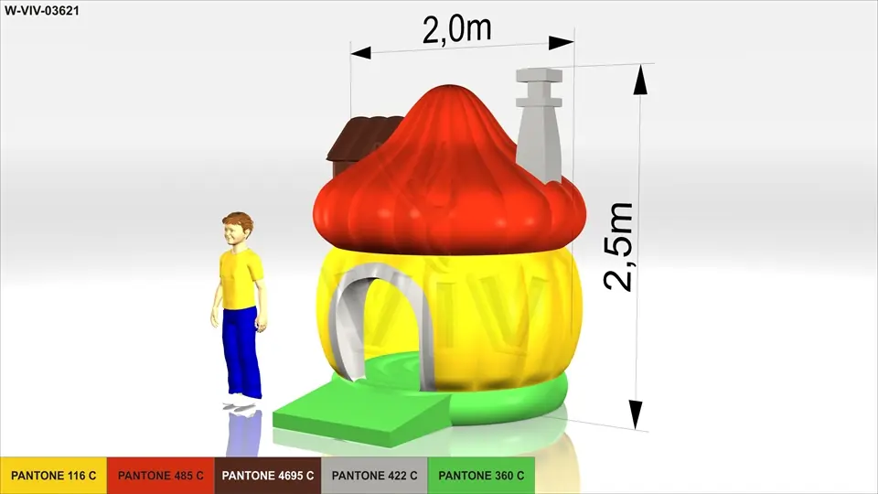 Smurf House commercial custom inflatable