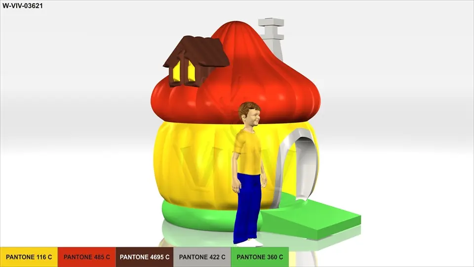 Smurf House commercial custom inflatable