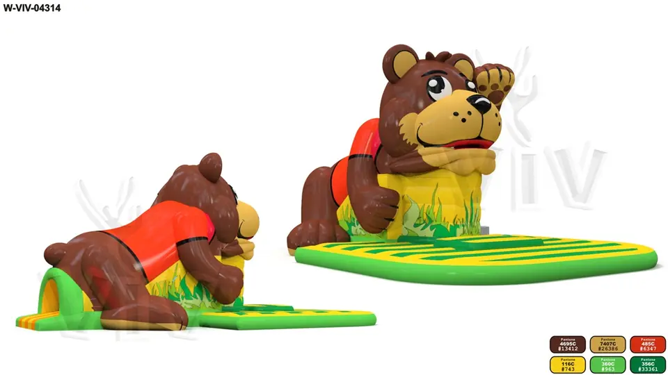 Swallowers Bear 10 x 6.6 x 5.1 m commercial custom inflatable
