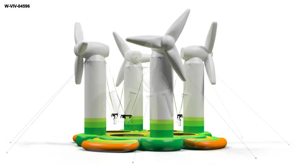 Trampoline with Windmills commercial custom inflatable