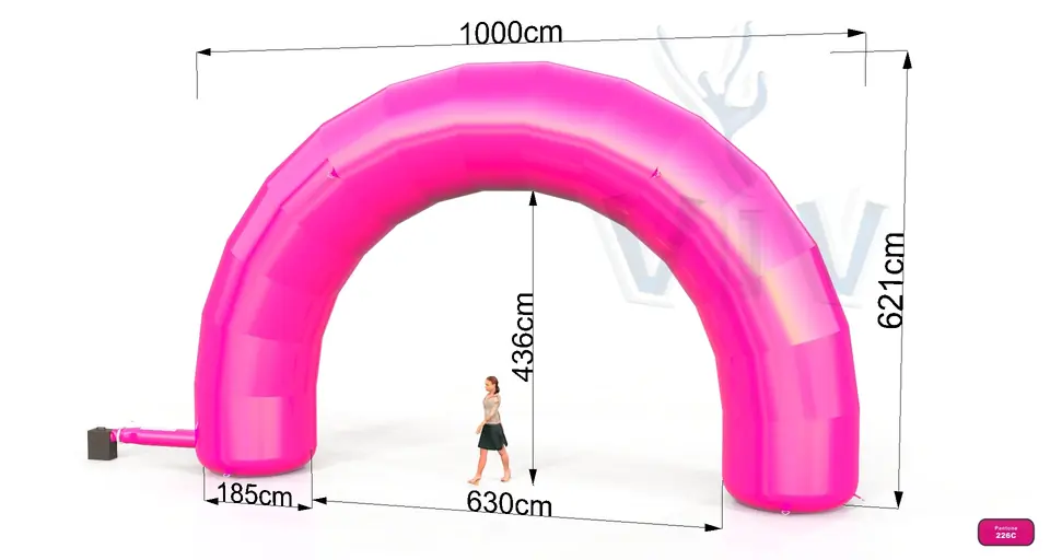 Arch gate 10 m commercial promotional inflatable gate