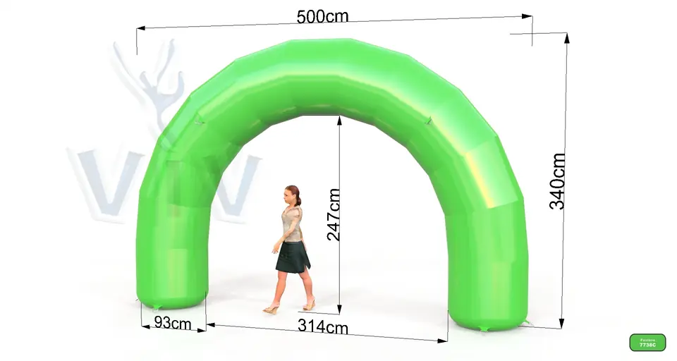 Arch gate 5 m commercial promotional inflatable gate
